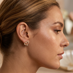 Open Heart Crystal Outline Earrings