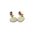 Oval Gemstone Drop Hoops