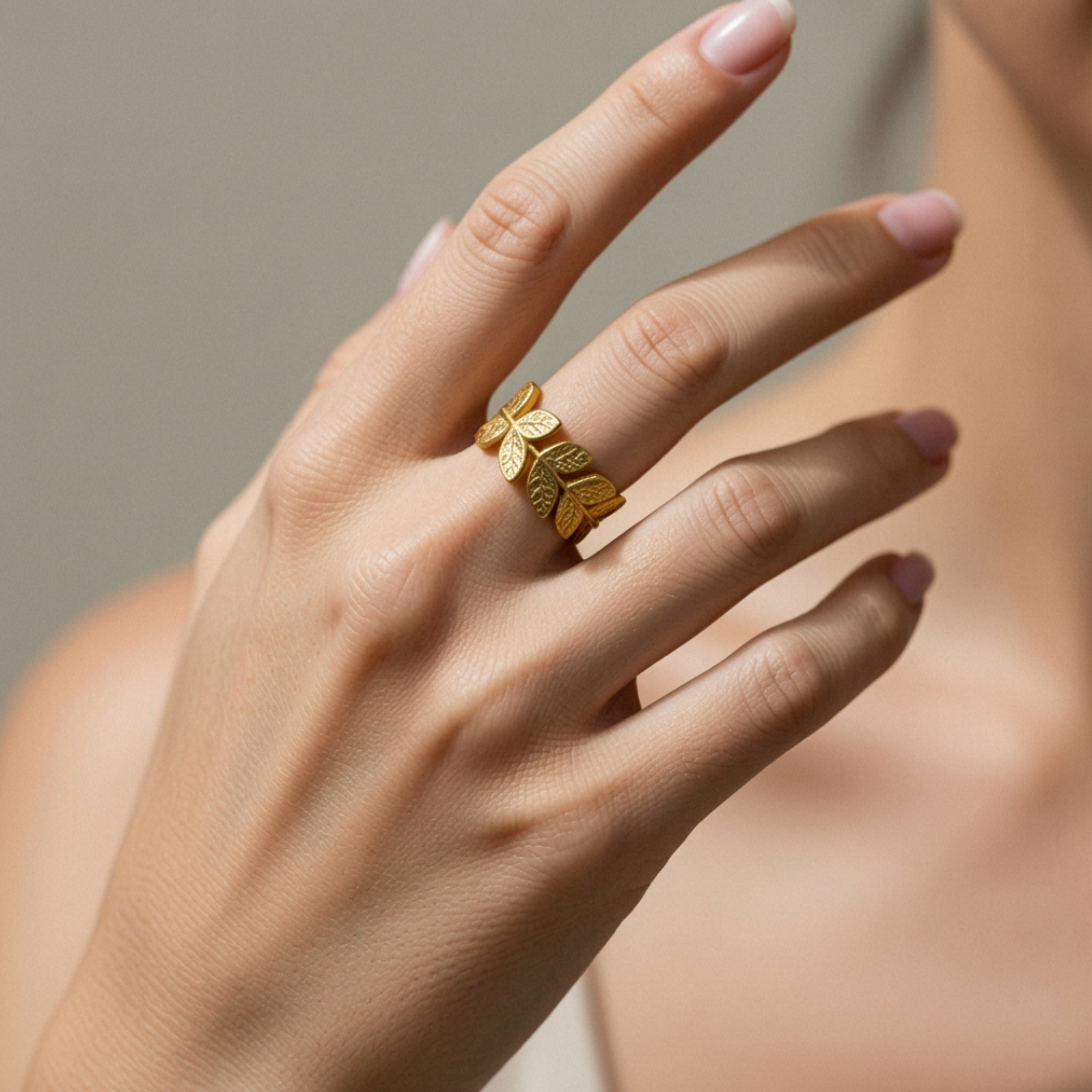 Leaf Motif Ring