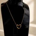 Golden Heart Pendant Necklace