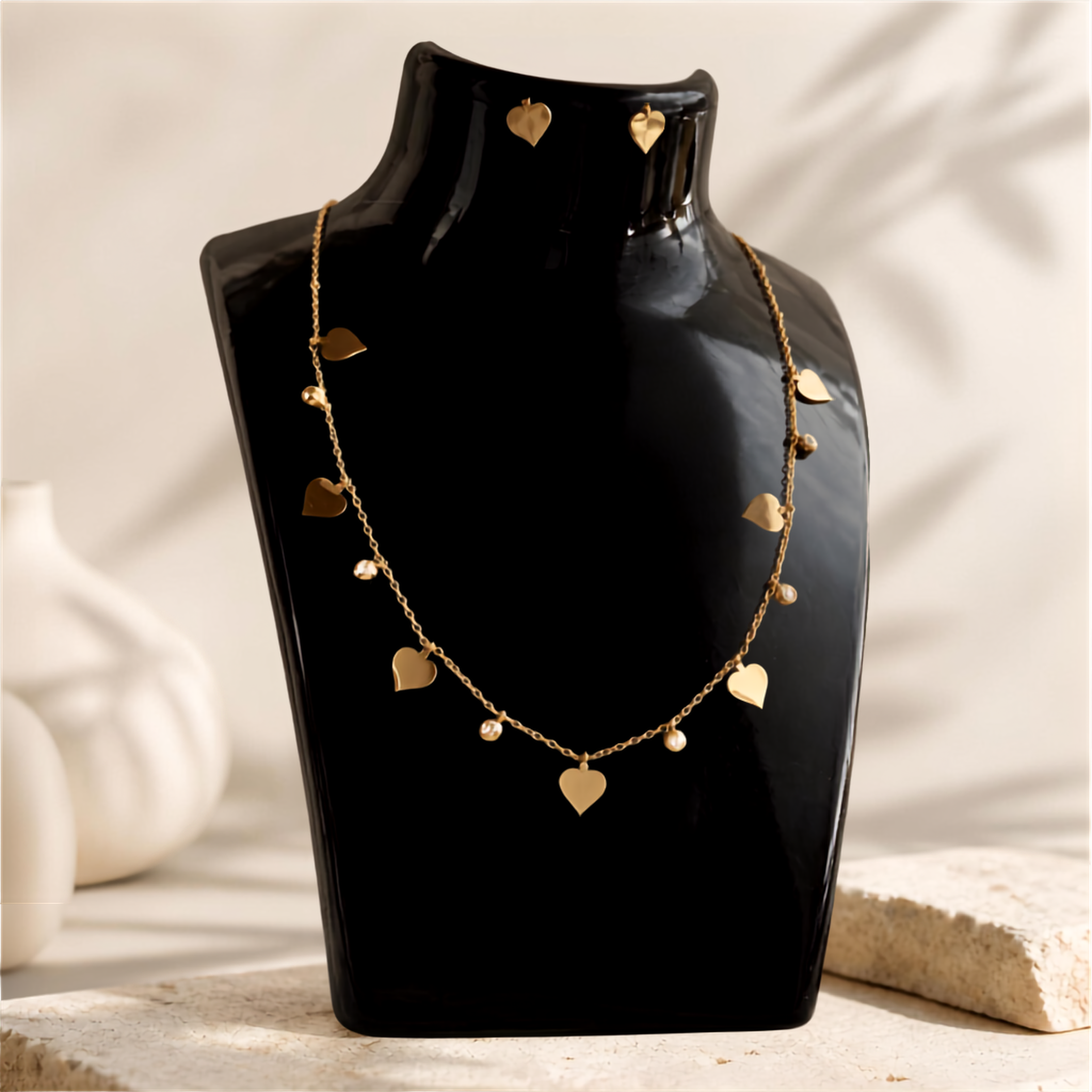 Heart Charm Chain Set