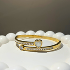 Heart & Crystal Dual Band Bracelet