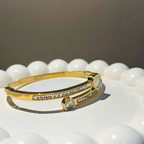 Heart & Crystal Dual Band Bracelet