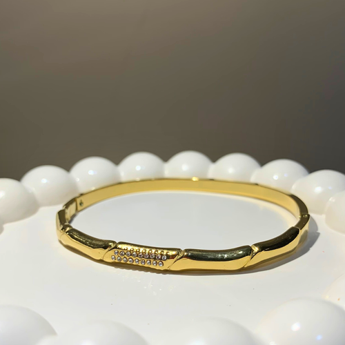 Bamboo Crystal Accent Bracelet