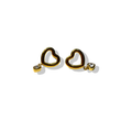 Dangling Heart Charm Earrings