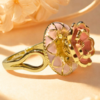 Enamel Floral Ring