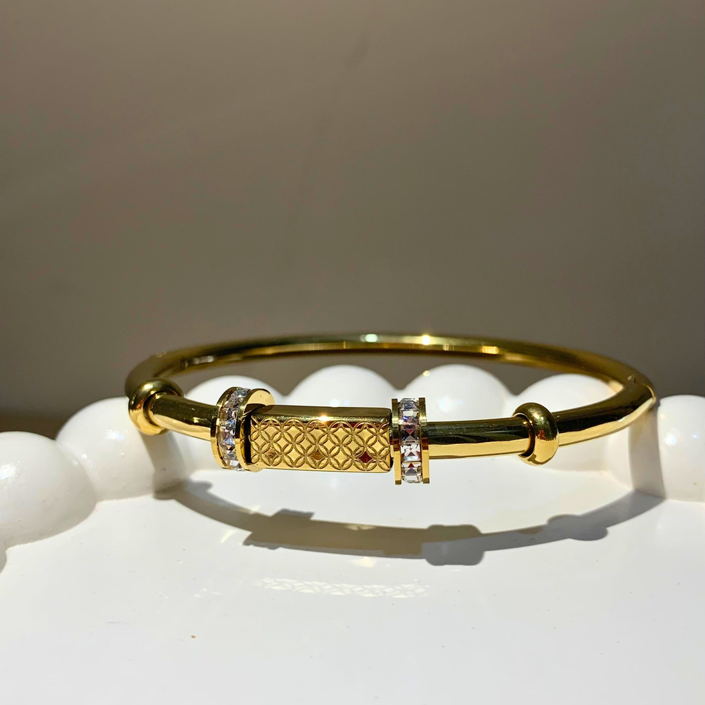 Geometric Pattern Bangle