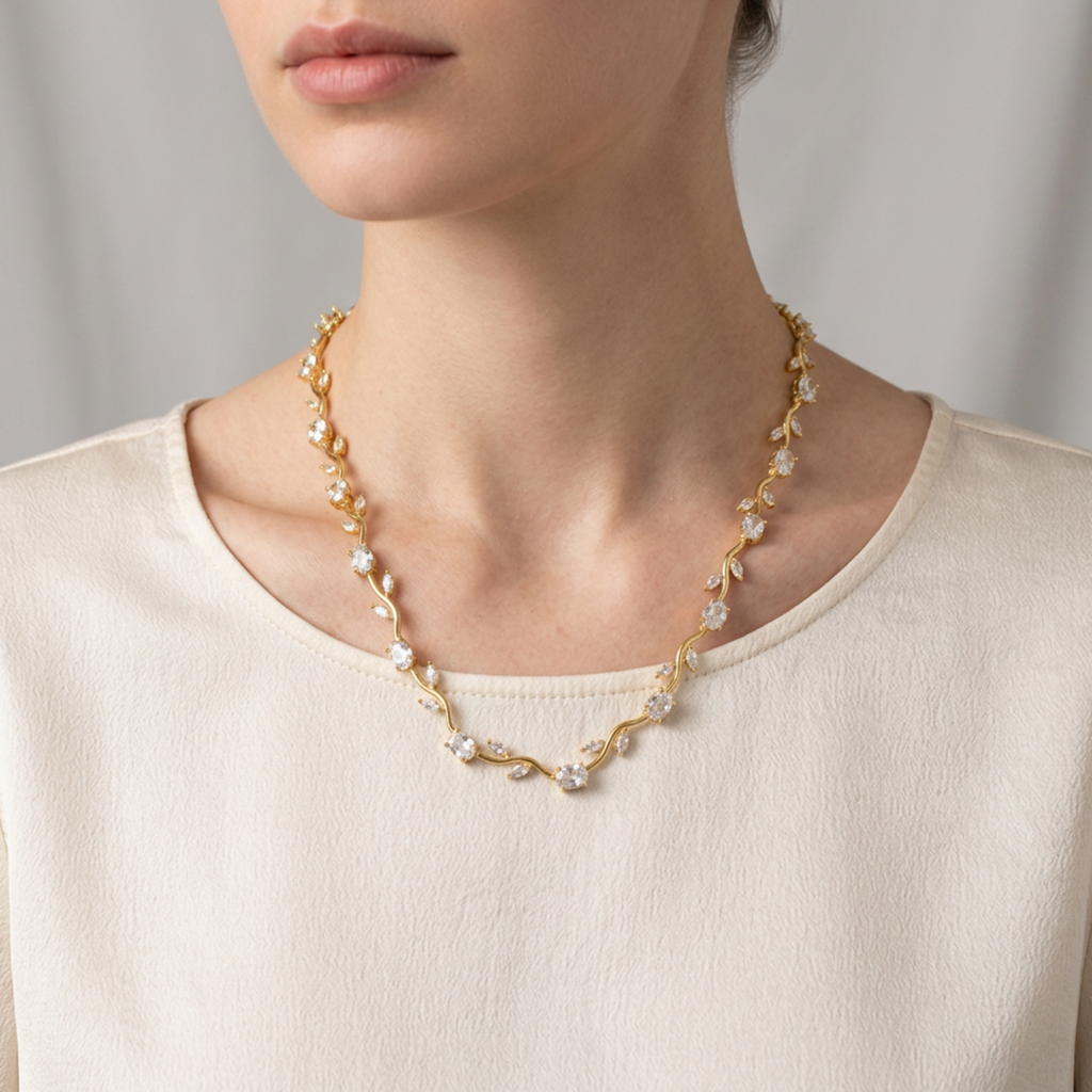 Crystal Tulip Neckpiece