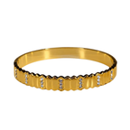 Scalloped Gem Cluster Bracelet