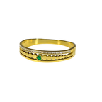 Dual Band Emerald Accent Bracelet