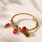 Playful Fruit Charm Bracelet