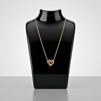 Intertwined Heart Pendant Neckpiece