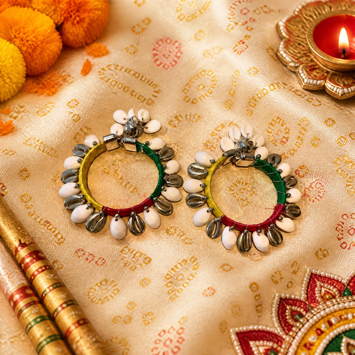 Multi‑Colour Kodi Shell Kada (Pair)
