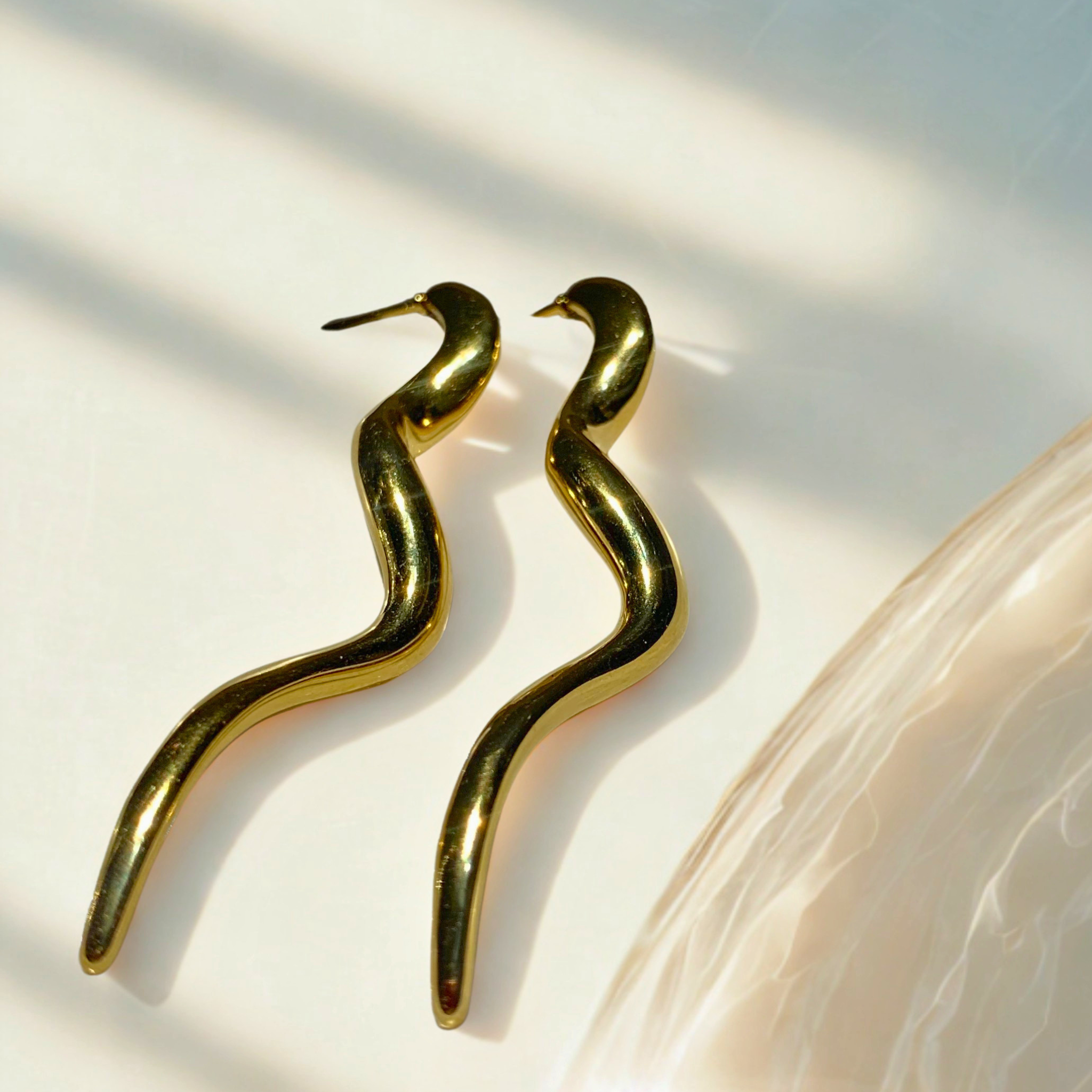 Serpent Curve Earrings