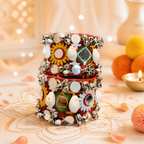 Embroidered Mirror Work Hand Cuff (Pair)