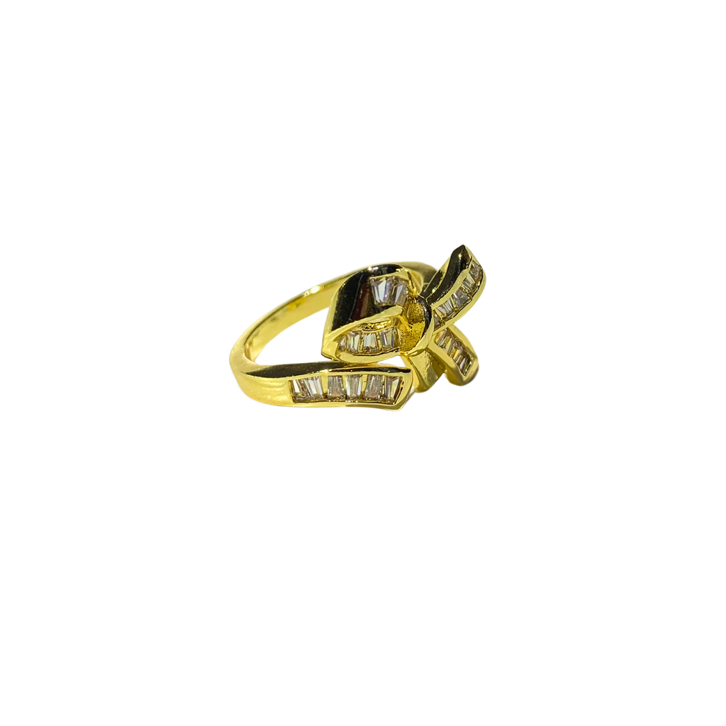 Sovera Bow Baguette Gemstone Ring
